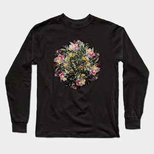 Vintage Siberian Pea Tree Flower Wreath Long Sleeve T-Shirt